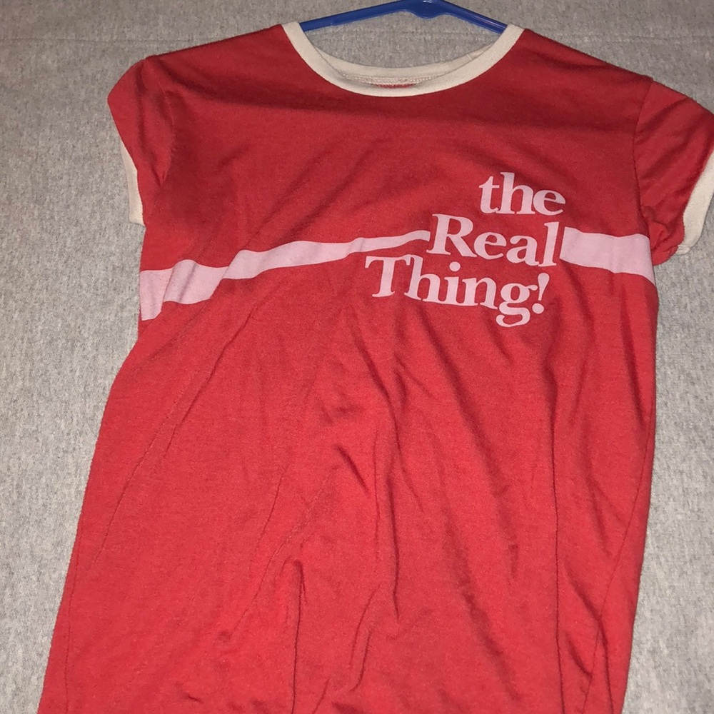 Red and white Coca-Cola shirt